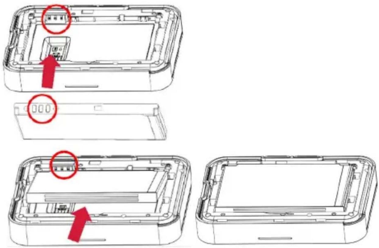 SONIM MegaConnect H705 - How To Insert the Battery - 1