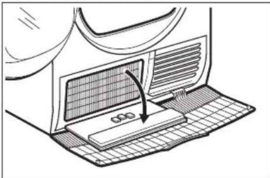 Diagram of a computer monitor with ventilation grilles and a grid base, showing airflow direction (no text or symbols)