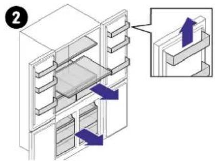Technical diagram showing a 3D mechanical assembly with directional arrows indicating movement or force, labeled with number 2.