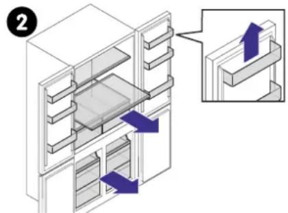 Technical diagram showing a 3D mechanical assembly with directional arrows indicating movement or force, labeled with number 2.