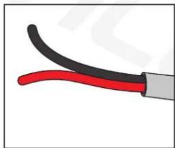Close-up of a black and red cable with a gray handle, no text or symbols visible