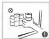 Point PORF185SNE - Warnings related to placing items - 3