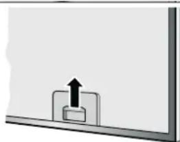 Simple line drawing of a device with an upward arrow and a rectangular base (no text or symbols)