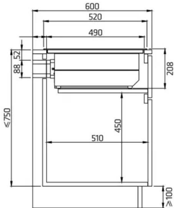 600 520 490 52 88 ≤750 208 450 510 ≥100