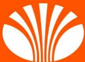 Abstract orange and white fan-like logo design (no text or symbols)