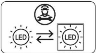 graph TD A["LED"] <--> B["Robot Icon"] style A fill:#f9f,stroke:#333 style B fill:#bbf,stroke:#333