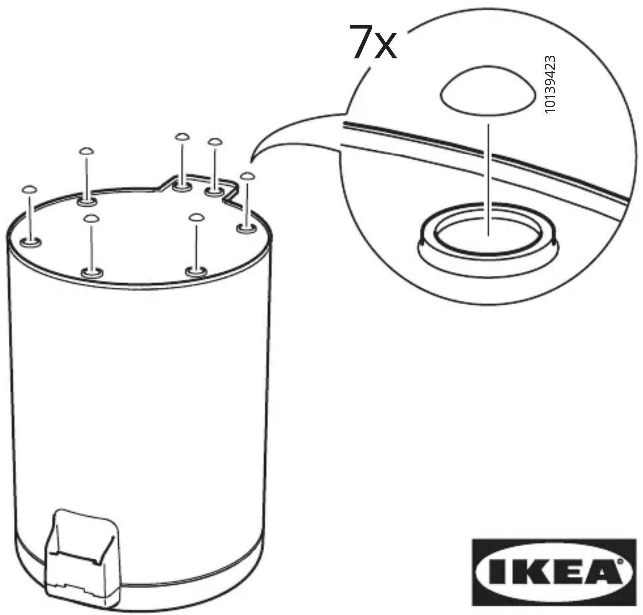 7x 10139423 IKEA®