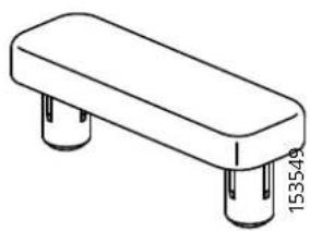 Dessin au trait simple d'un objet rectangulaire avec deux extrémités circulaires, sans texte ni symboles.