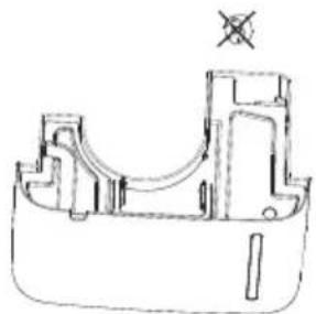Technical line drawing of a mechanical housing or bracket component (no text or symbols)