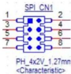 SPI_CN1 1 2 3 4 5 6 7 8 PH_4x2V_1.27mn