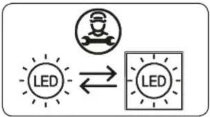 graph TD A["LED"] --> B["Robot Icon"] style A fill:#f9f,stroke:#333 style B fill:#bbf,stroke:#333