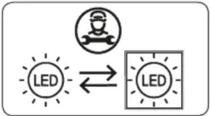 graph TD A["LED"] --> B["Robot Icon"] B --> C["LED"] style A fill:#f9f,stroke:#333 style B fill:#ccf,stroke:#333 style C fill:#cfc,stroke:#333
