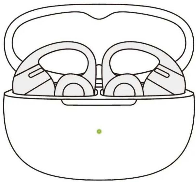 Line drawing of a kettlebell with two handles and a green dot at the bottom (no text or symbols)