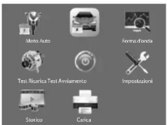 Moto Auto Forma Florida Test Ricerca Test Avviamento Impostazioni Storico Carica