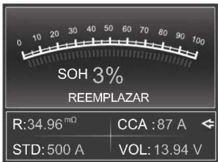 GYS DBT 710 - RESULTADOS DE LA PRUEBA DE LA BATERÍA - 3