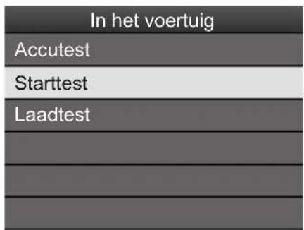 In het voertuig Accutest Starttest Laadtest