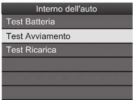 Interno dell'auto Test Batteria Test Avviamento Test Ricarica