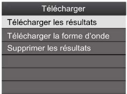 Télécharger Télécharger les résultats Télécharger la forme d'onde Supprimer les résultats