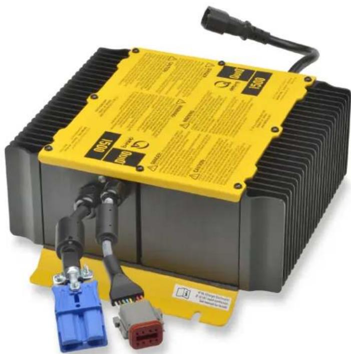 Exterior view of a yellow and black automotive electrical enclosure with attached components (no visible text or symbols)