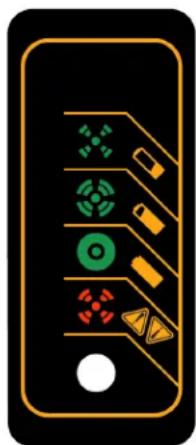 Smartphone icon with circuit board layout and warning symbols (no text or numbers)