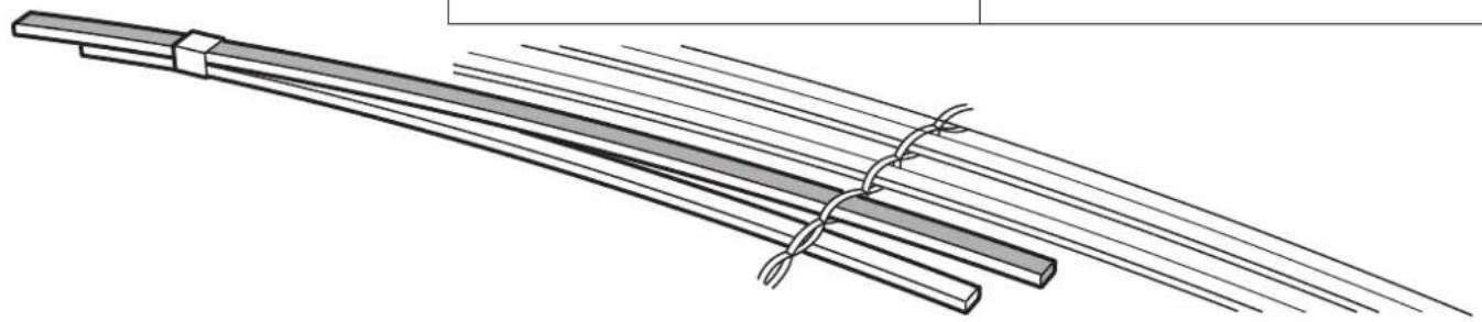 Illustration d'un faisceau de tiges attachées avec de la ficelle, sans texte ni symbole.