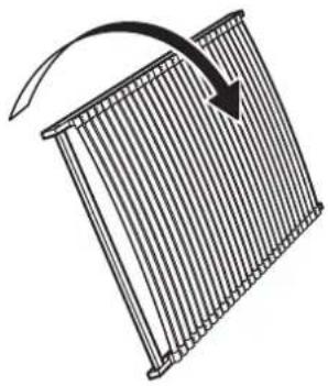 Schéma d'une structure en grille avec une flèche indiquant une direction (sans texte ni symbole).