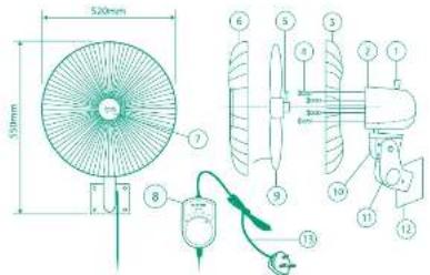 520mm 550mm 7 8 9 10 11 12 ⑥ ⑤ ③ ⑦ ① ⑩ ⑪ ⑬ ⑭ ⑮ ⑯ ⑰