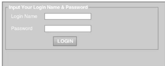 Input Your Login Name & Password Login Name Password LOGIN