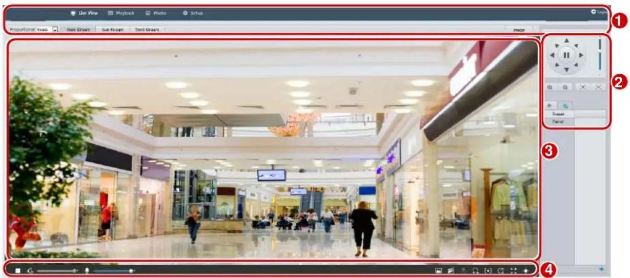 Live View Playlock Photo Setup Proportional Tools Main Stream Sub Stream Text Stream Image 1 2 3 4