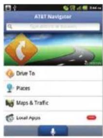 AT&T Navigator Options for the Business Drive To Places Maps & Traffic Local Apps