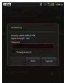 Security: MIRLS/MSL2.PCK Signal strength: 100 Password: Show password: WPS CLOSE