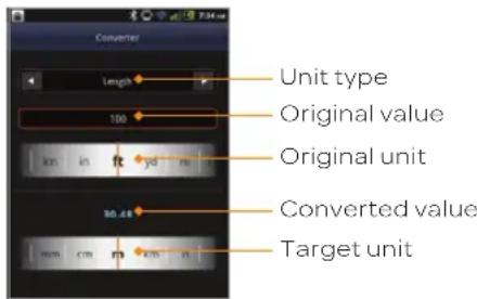 Converter Unit type Original value Original unit Converted value Target unit