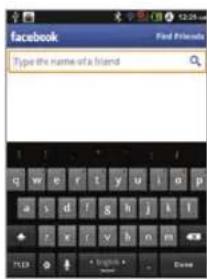 facebook Type the name of a friend
