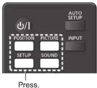 AUTO SETUP INPUT POSITION PICTURE SETUP SOUND Press.