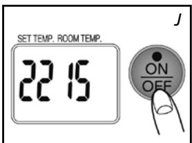 SET TEMP. ROOM TEMP. 22:15 ON OFF