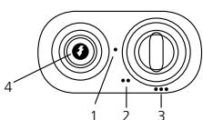 TECTRO TGH 242 R - Die Knöpfe zum Einschalten der Gasheizung befinden sich am oberen Teil der Heizung: - 1