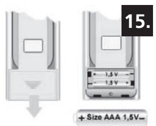 15. + Size AAA 1,5V-