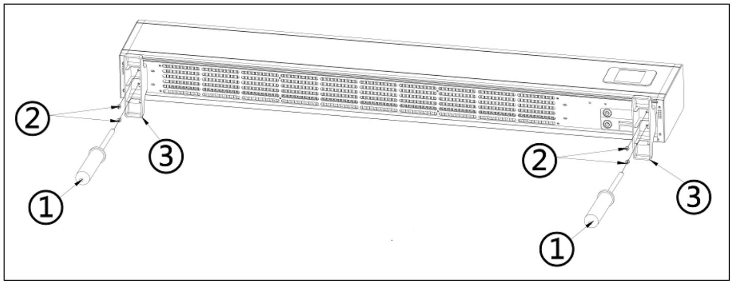 Diagram of an air conditioner unit with labeled components including ports, cables, and sensors