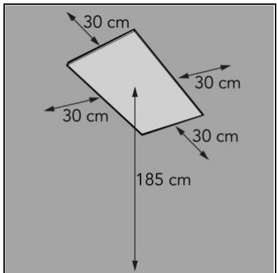 30 cm 30 cm 30 cm 30 cm 185 cm