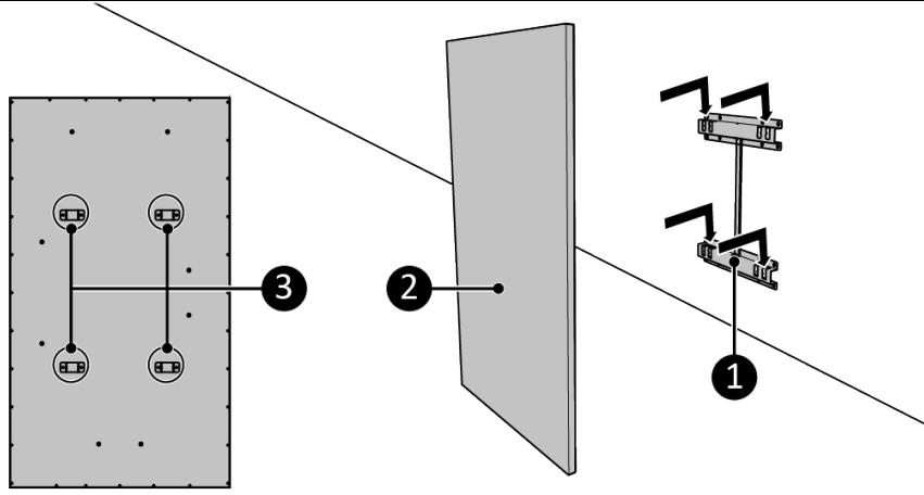 Diagram illustrating three stages of a mechanical or electrical assembly with labeled components and connection points.