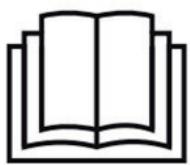 Simple line drawing of an open book with no text or symbols visible