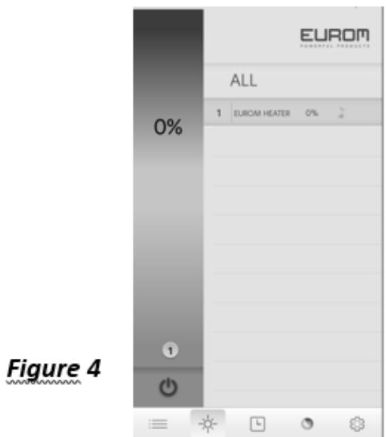 Eurom Golden 2000 Amber Smart Rotary - Betjening af appen: - 1