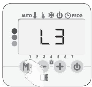 AUTO L3 1 2 3 4 5 6 7 M - + - 功