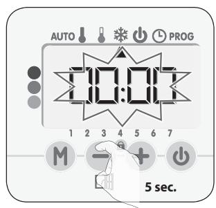 AUTO 10:00 1 2 3 4 5 6 7 M - + 功 5 sec.