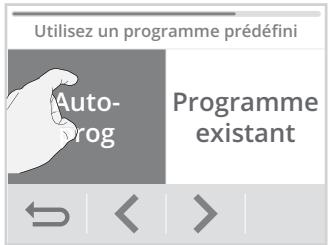 Utilisez un programme prédéfini Auto- prog Programme existant