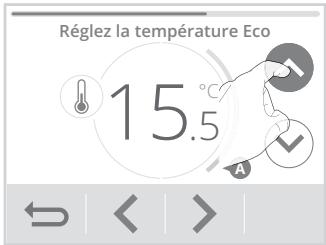Réglez la température Eco 15.5°C
