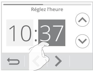 Réglez l'heure 10:37