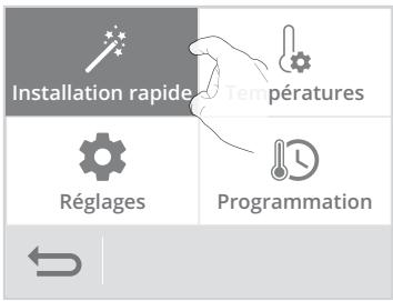 Installation rapide - Températures Réglages Programmation