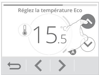 Réglez la température Eco 15.5°C
