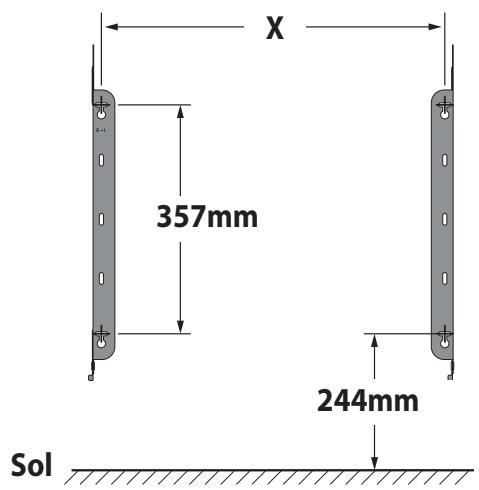 SUPRA FR9005070B GALBEO WI CONTROL - - Positionnement des pattes de fixation et traçage - 1